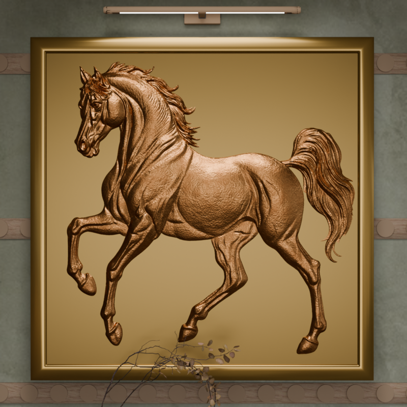 Horse Metal Relief – Pattern No.1