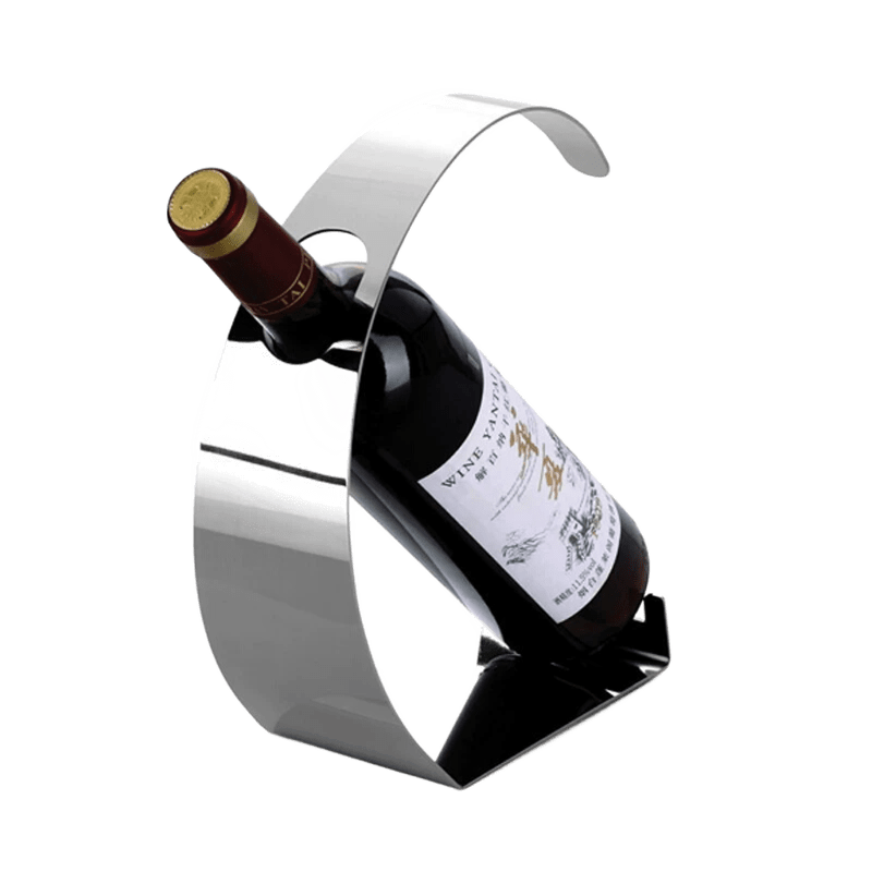 Modern Stainless Steel Wine Bottle Holder